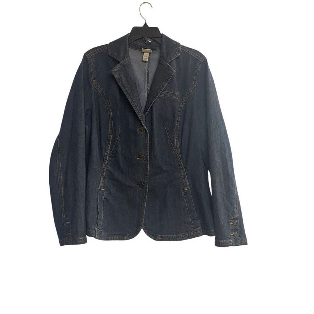 VENEZIA Women’s Y2K Jean Jacket Blazer Denim Size 14/16 Blue